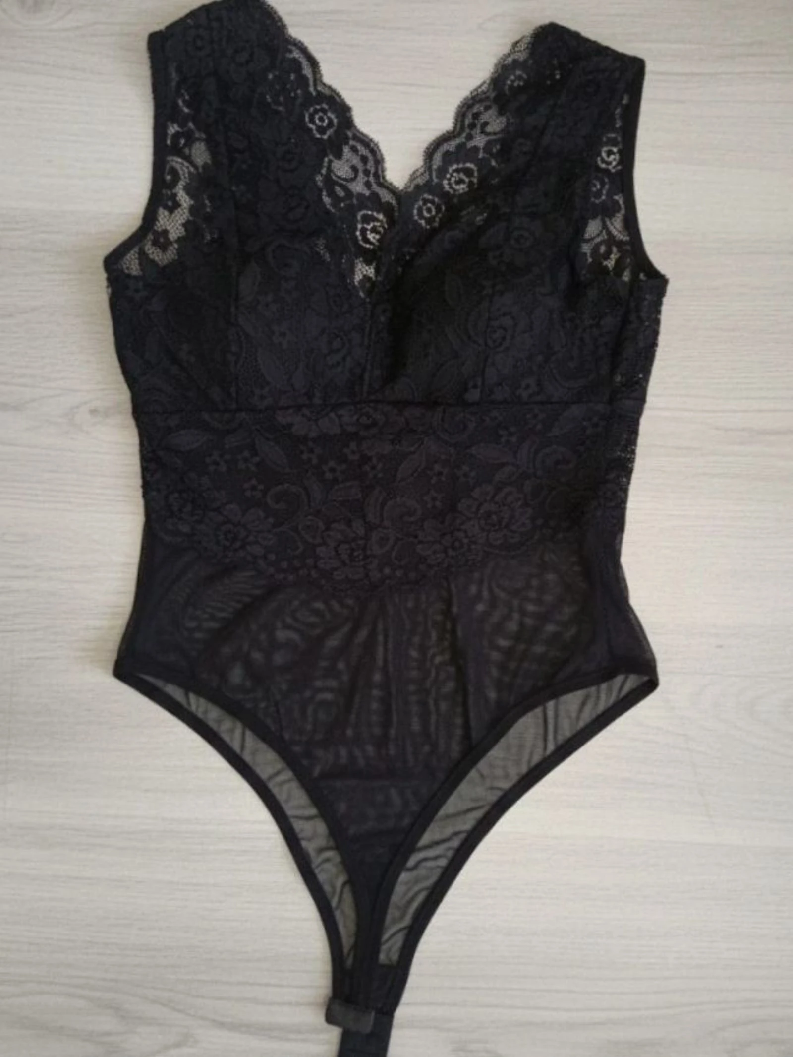 Body de renda de malha Top Bodice Romântico Gótico Y2K Estética Guipure Bodysuit Lingerie Blusa M – photo 6